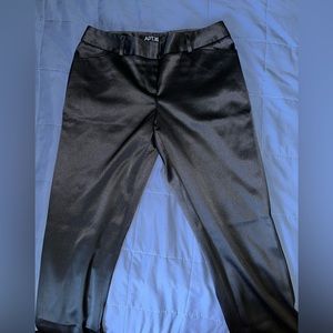 Satin black dressing pants size 4